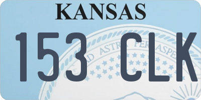 KS license plate 153CLK