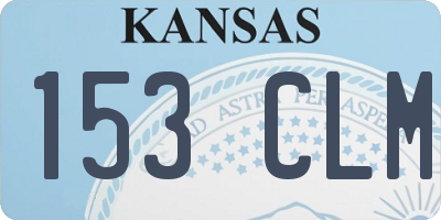 KS license plate 153CLM