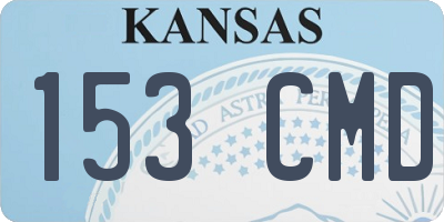 KS license plate 153CMD