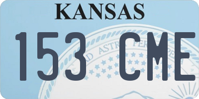 KS license plate 153CME