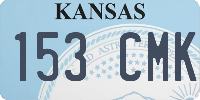 KS license plate 153CMK