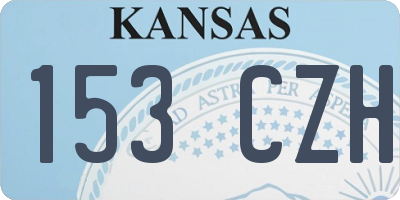 KS license plate 153CZH