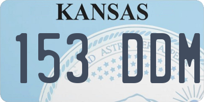 KS license plate 153DDM