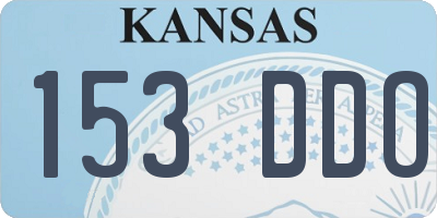 KS license plate 153DDO