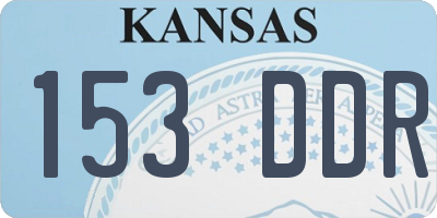 KS license plate 153DDR