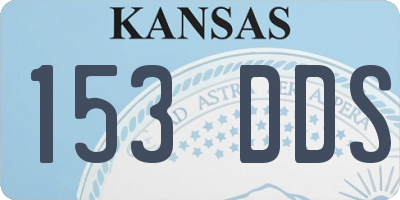 KS license plate 153DDS