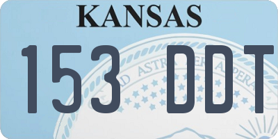 KS license plate 153DDT