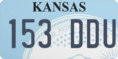 KS license plate 153DDU