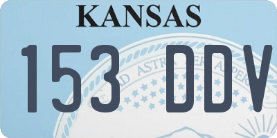 KS license plate 153DDV