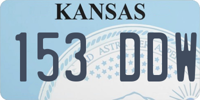KS license plate 153DDW