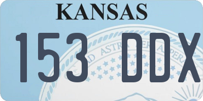 KS license plate 153DDX