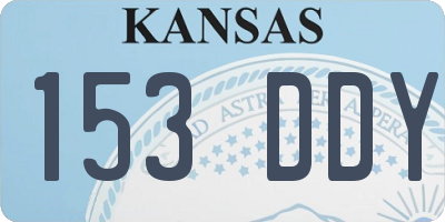 KS license plate 153DDY