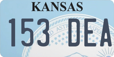KS license plate 153DEA