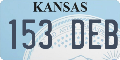 KS license plate 153DEB