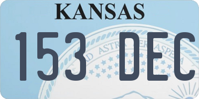 KS license plate 153DEC