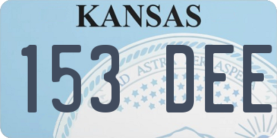 KS license plate 153DEE