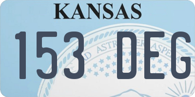 KS license plate 153DEG