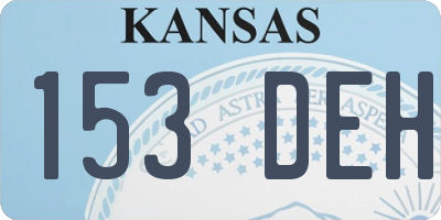 KS license plate 153DEH