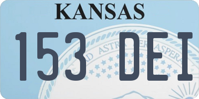 KS license plate 153DEI