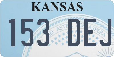 KS license plate 153DEJ