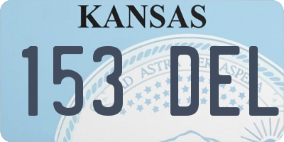 KS license plate 153DEL