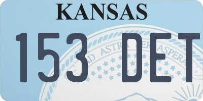 KS license plate 153DET