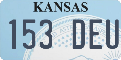 KS license plate 153DEU