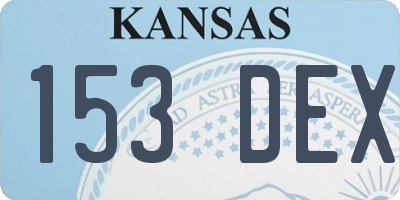 KS license plate 153DEX