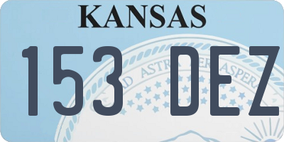 KS license plate 153DEZ