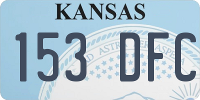 KS license plate 153DFC