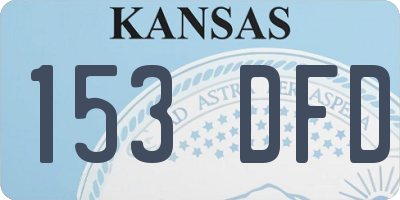 KS license plate 153DFD