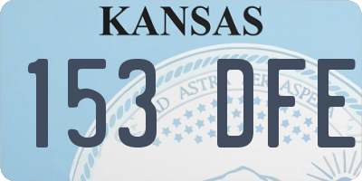 KS license plate 153DFE