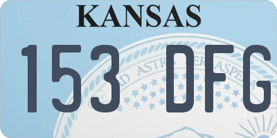 KS license plate 153DFG