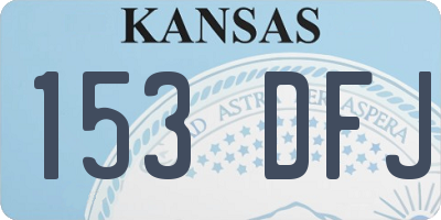 KS license plate 153DFJ