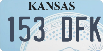 KS license plate 153DFK