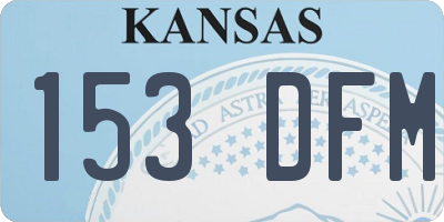 KS license plate 153DFM