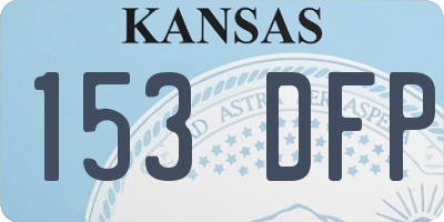 KS license plate 153DFP