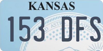 KS license plate 153DFS