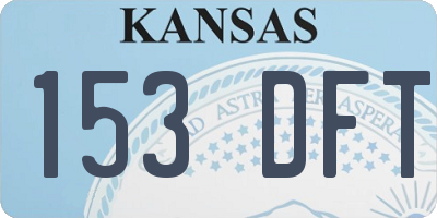 KS license plate 153DFT