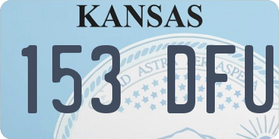 KS license plate 153DFU