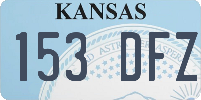 KS license plate 153DFZ