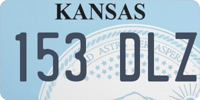 KS license plate 153DLZ