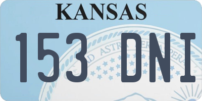 KS license plate 153DNI