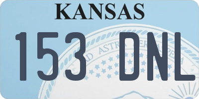 KS license plate 153DNL