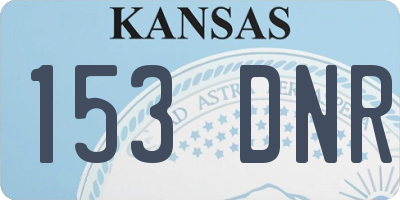 KS license plate 153DNR