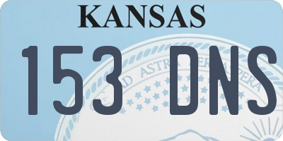 KS license plate 153DNS