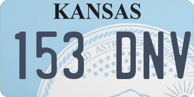 KS license plate 153DNV