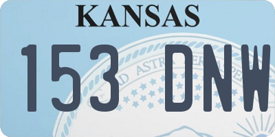 KS license plate 153DNW