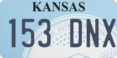 KS license plate 153DNX