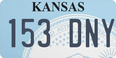 KS license plate 153DNY